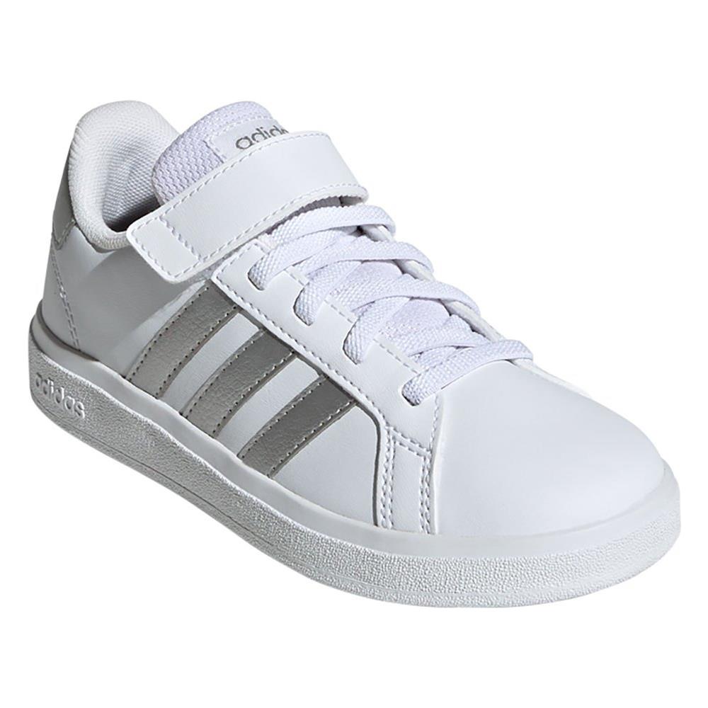 Gw6516 Grand Court 2.0 Sneakers Scarpe Junior Pelle Bianco Bianco 35 - Foto 1