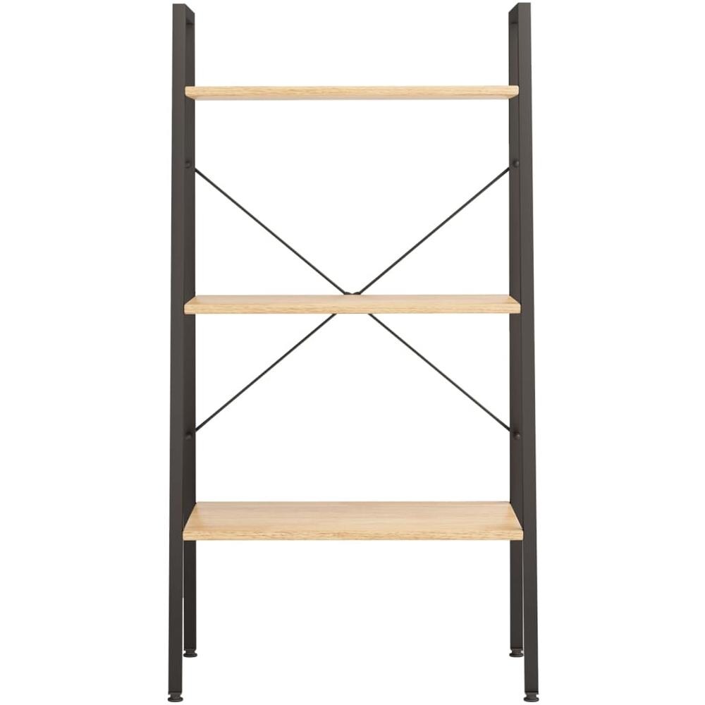 Scaffale Autoportante 3 Ripiani Marrone Chiaro Nero 56x35x108cm - Foto 5