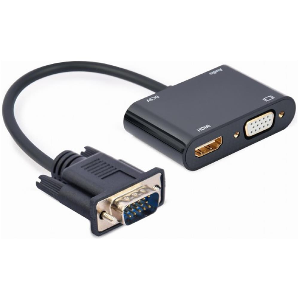 Adattatore Audio/da Vga A Hdmi Cablexpert, Nero - A-vga-hdmi-02 - Foto 1
