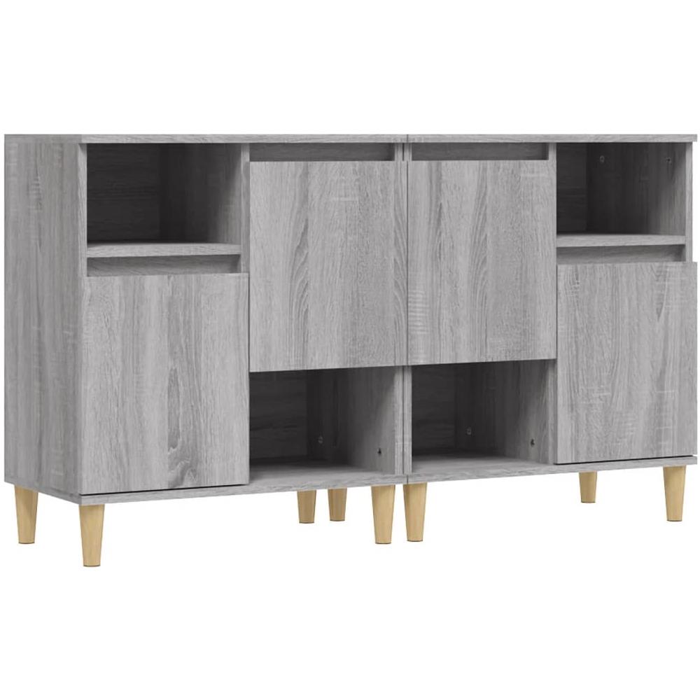 Credenze 2pz Grigio Sonoma 60x35x70 Cm In Legno Multistrato - Foto 2
