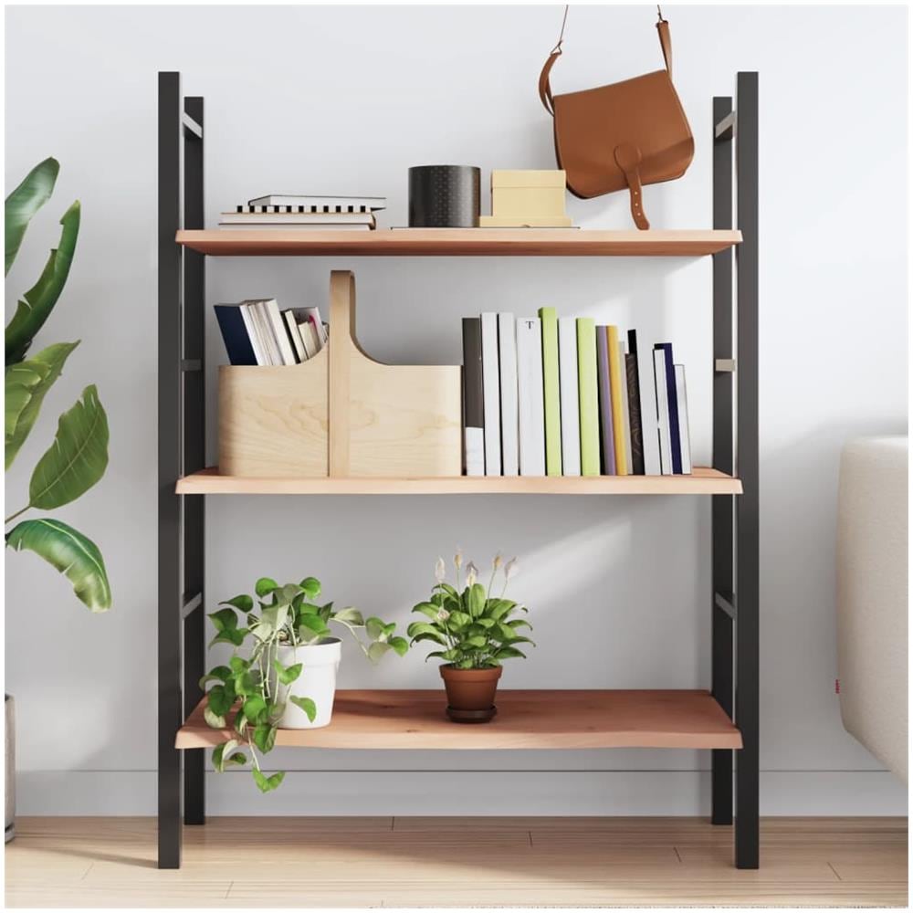 Ripiano a Parete 80x60x2 cm Legno Massello Rovere Non Trattato - Foto 2