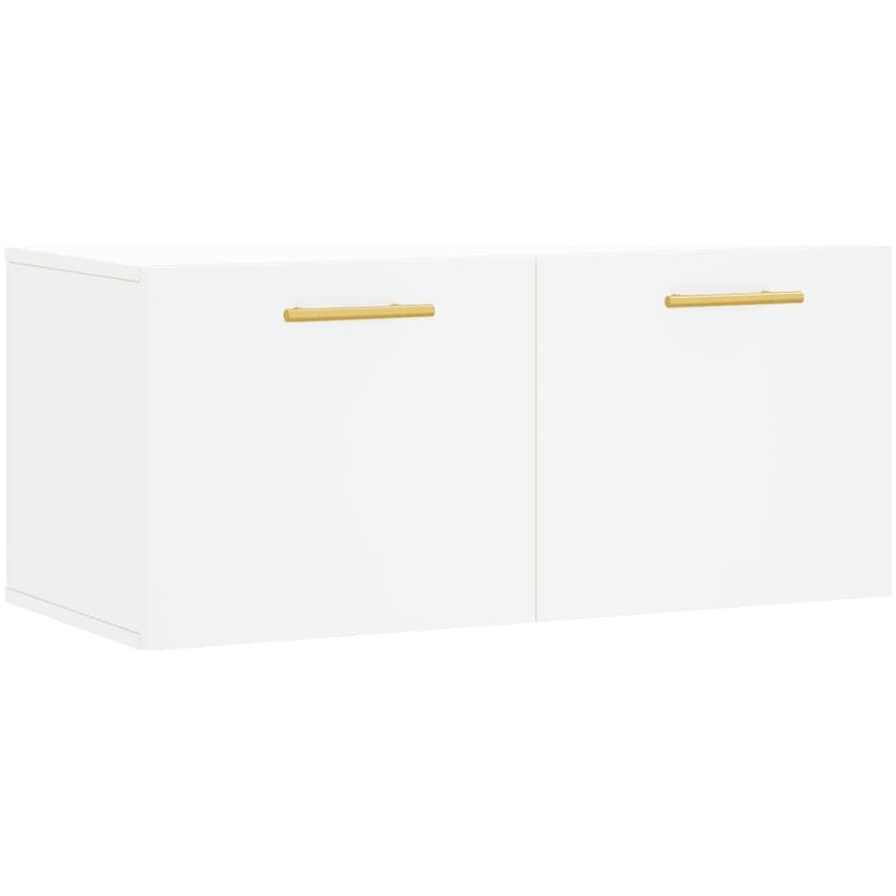 Mobile A Parete Bianco 80x36,5x35 Cm In Legno Multistrato - Foto 1