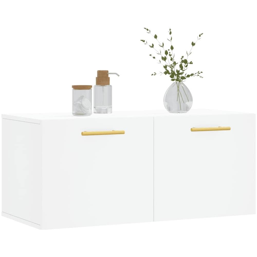 Mobile A Parete Bianco 80x36,5x35 Cm In Legno Multistrato - Foto 2