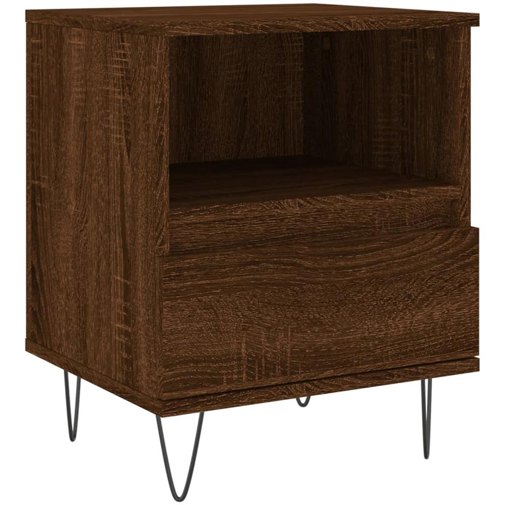 Comodino Rovere Marrone 40x35x50 Cm In Legno Multistrato - Foto 2