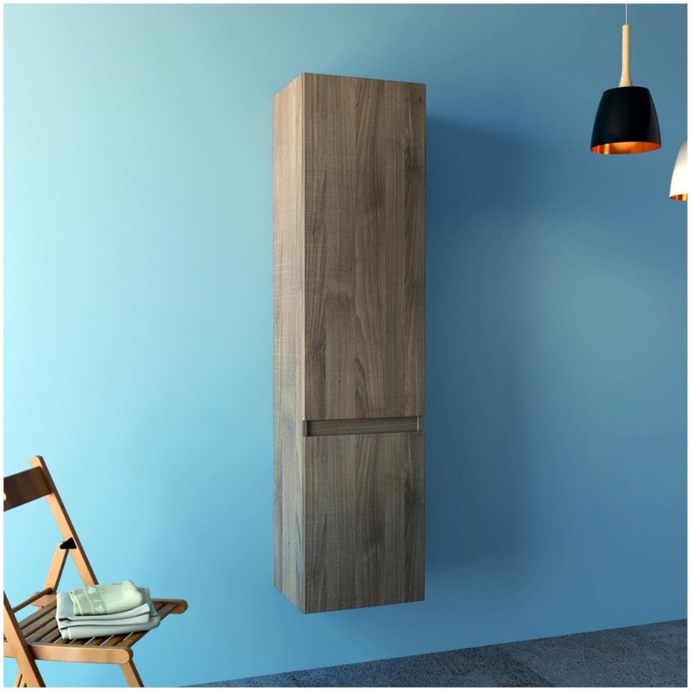 Mensolone In Laminato Sospeso Per Lavabi Da Appoggio Arredo Bagno Made In Italy *** Finitura- : Noce Tranché - Foto 1
