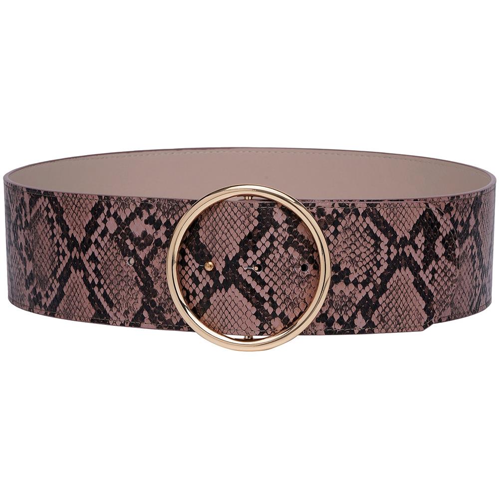 Cintura Doppia Fibbia Stampa Serpente - Foto 1