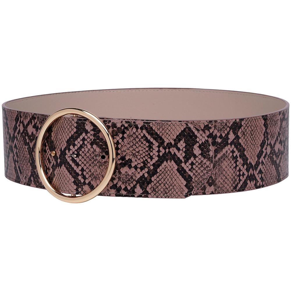 Cintura Doppia Fibbia Stampa Serpente - Foto 2