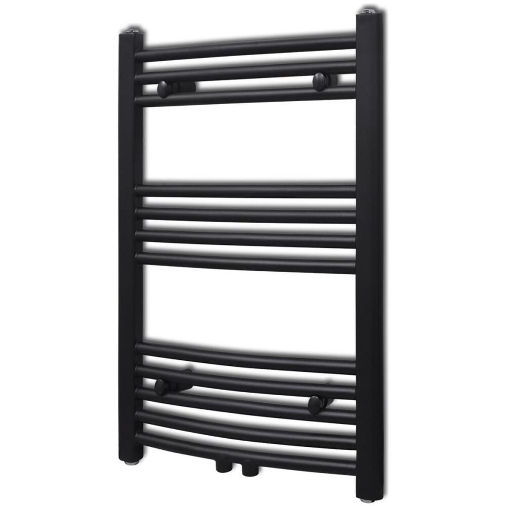Radiatore Centrale Portasciugamano Curvo Nero 500 x 764 mm - Foto 1