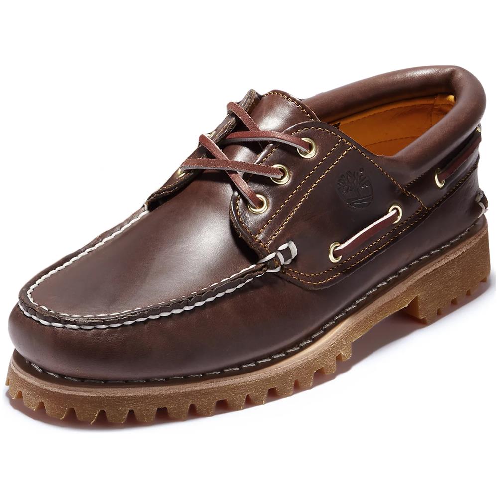 Traditional Hs 3 Eye Lug Mocassini Uomo Pelle Marroni 41 - Foto 9