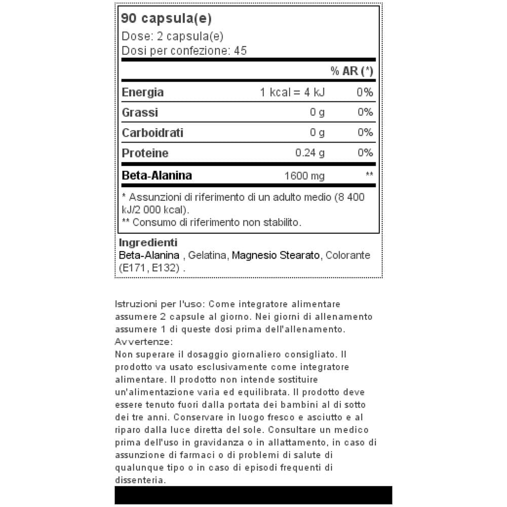 Beta-alanina 90 Capsule - Victory Endurance - Pre-allenamento Senza Caffeina - - Foto 3