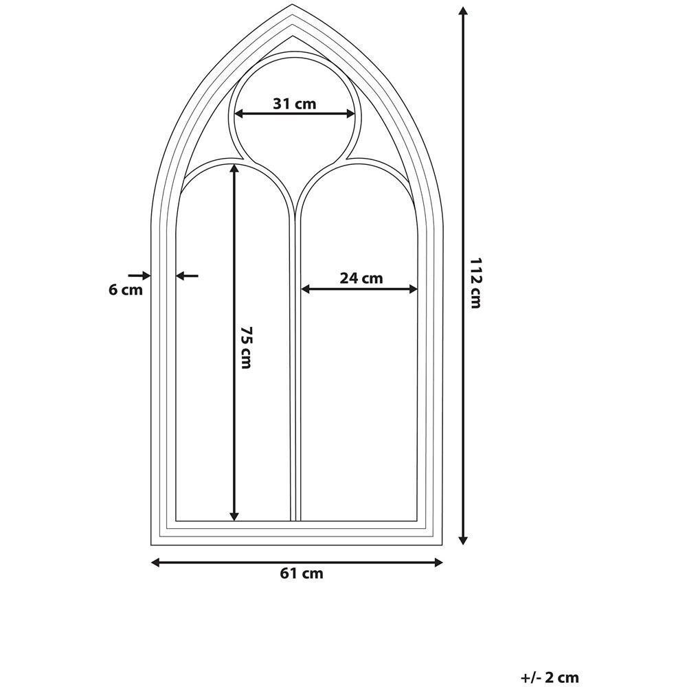 Specchio Da Parete In Color Bianco Antico 61x112 Cm Trelly - Foto 9