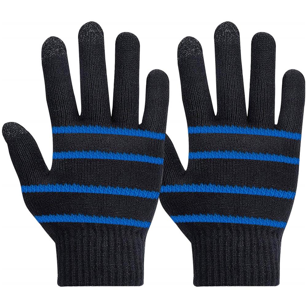 Guanti Per Touchscreen Unisex Fluidità Tattile Inalterata Nero /blu - Foto 1