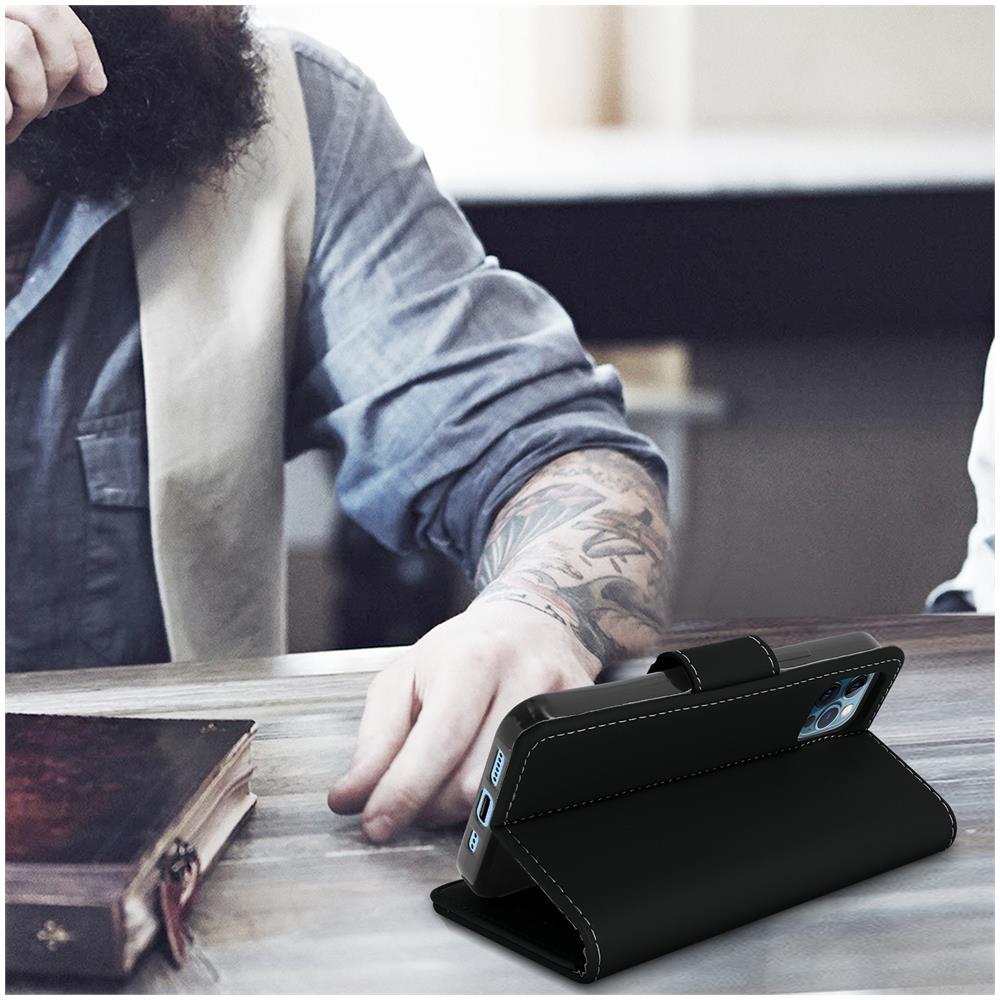 Custodia Iphone 12 Pro Max A Portafoglio Funzione Supporto - Nero - Foto 2