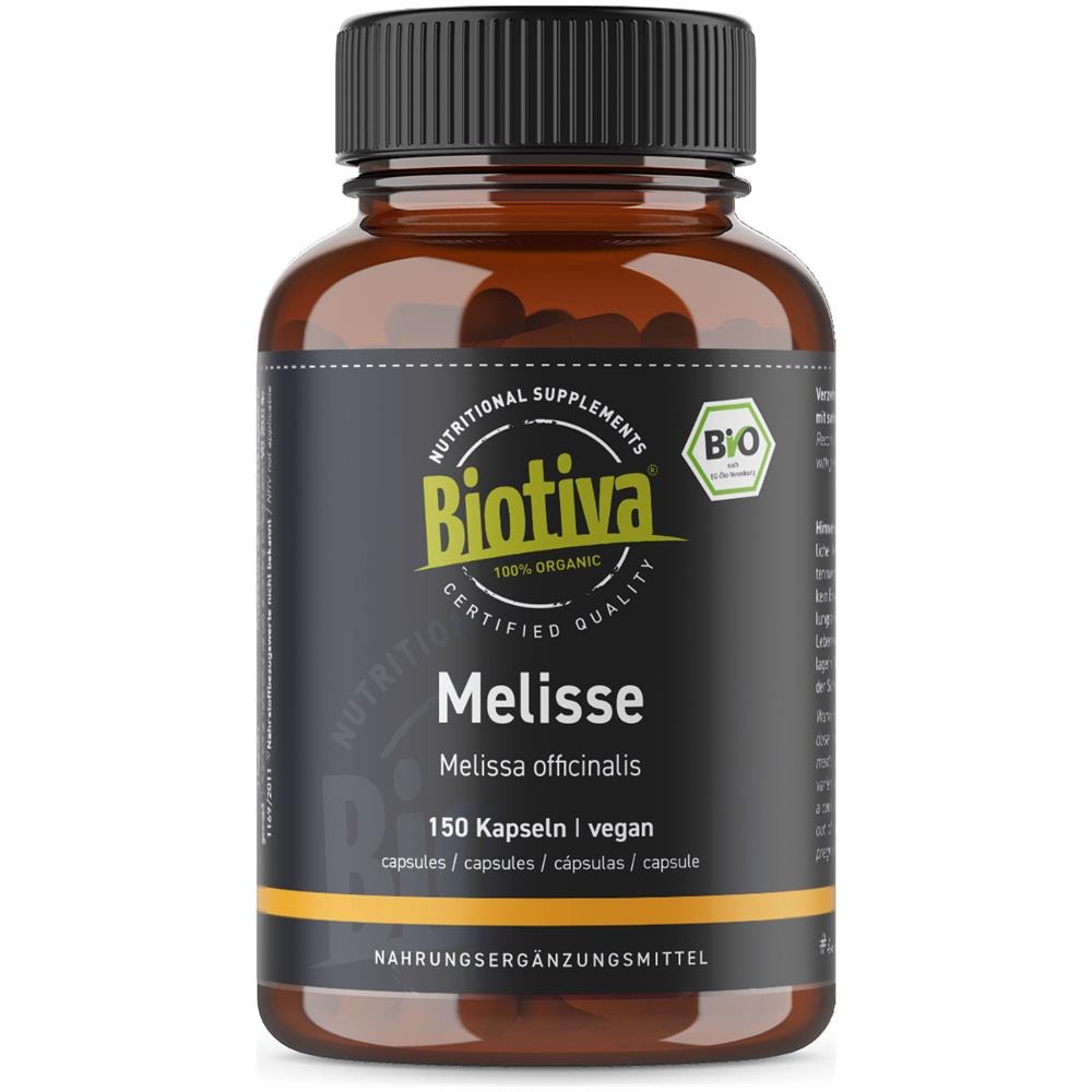 Melissa Bio - 150 Capsule A 450mg - Melissa Officinalis - Cedronella - Senza Additivi - Confezionato E Controllato In Germania (de-eco-005)  - Foto 1