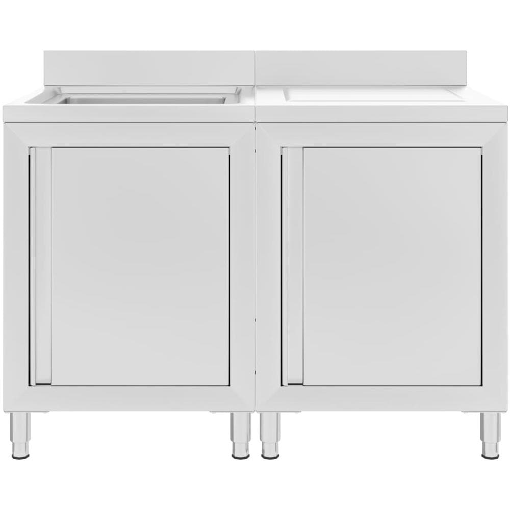 Mobiletto da Cucina con Lavandino in Acciaio Inox 120x60x96 cm - Foto 3