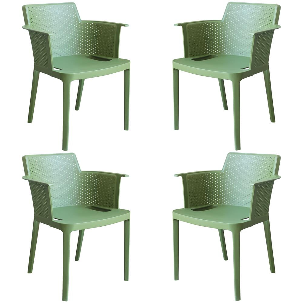 Makka - Poltrona Da Esterno Ed Interno In Plastica Set Da 4 - Foto 1