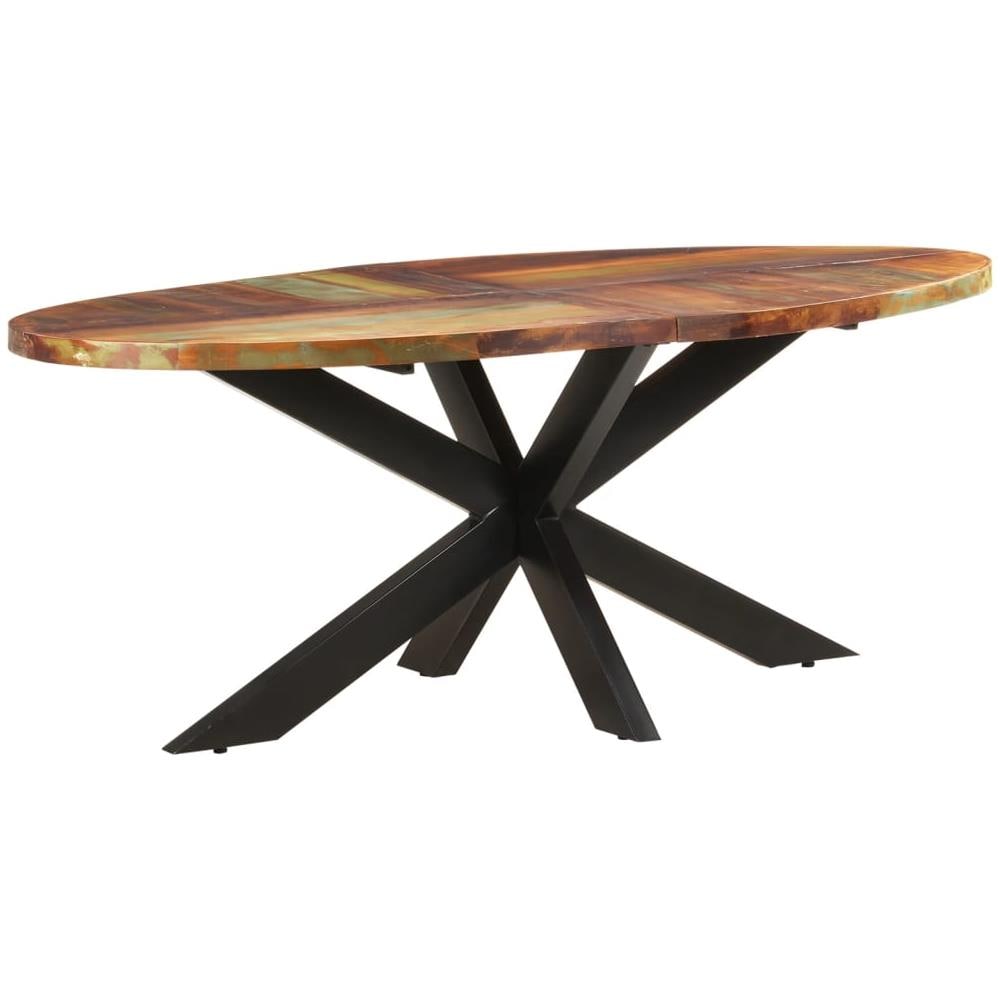 Tavolo Da Pranzo 200x100x75cm In Legno Massello Di Recupero - Foto 1