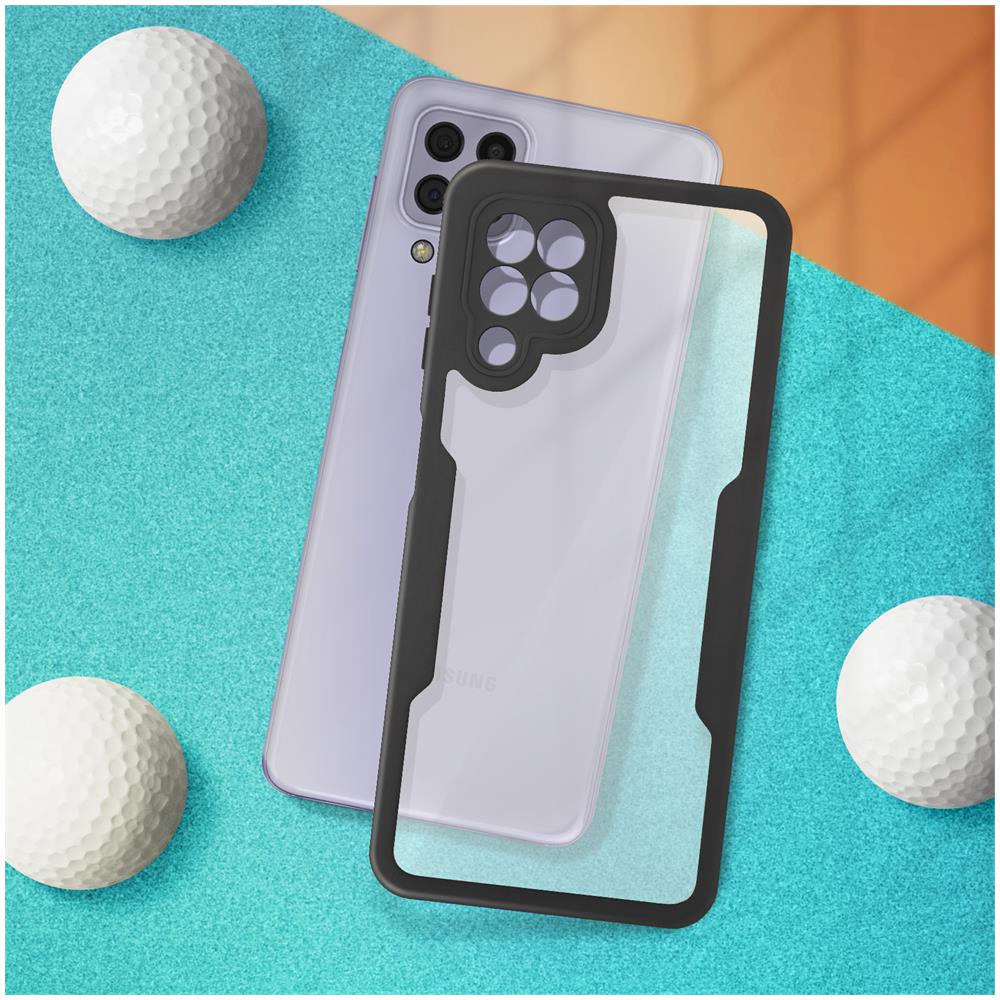 Cover Galaxy A22 4g Retro Plexiglass Fronte Polimero Rinforzata Bordo Nero - Foto 5