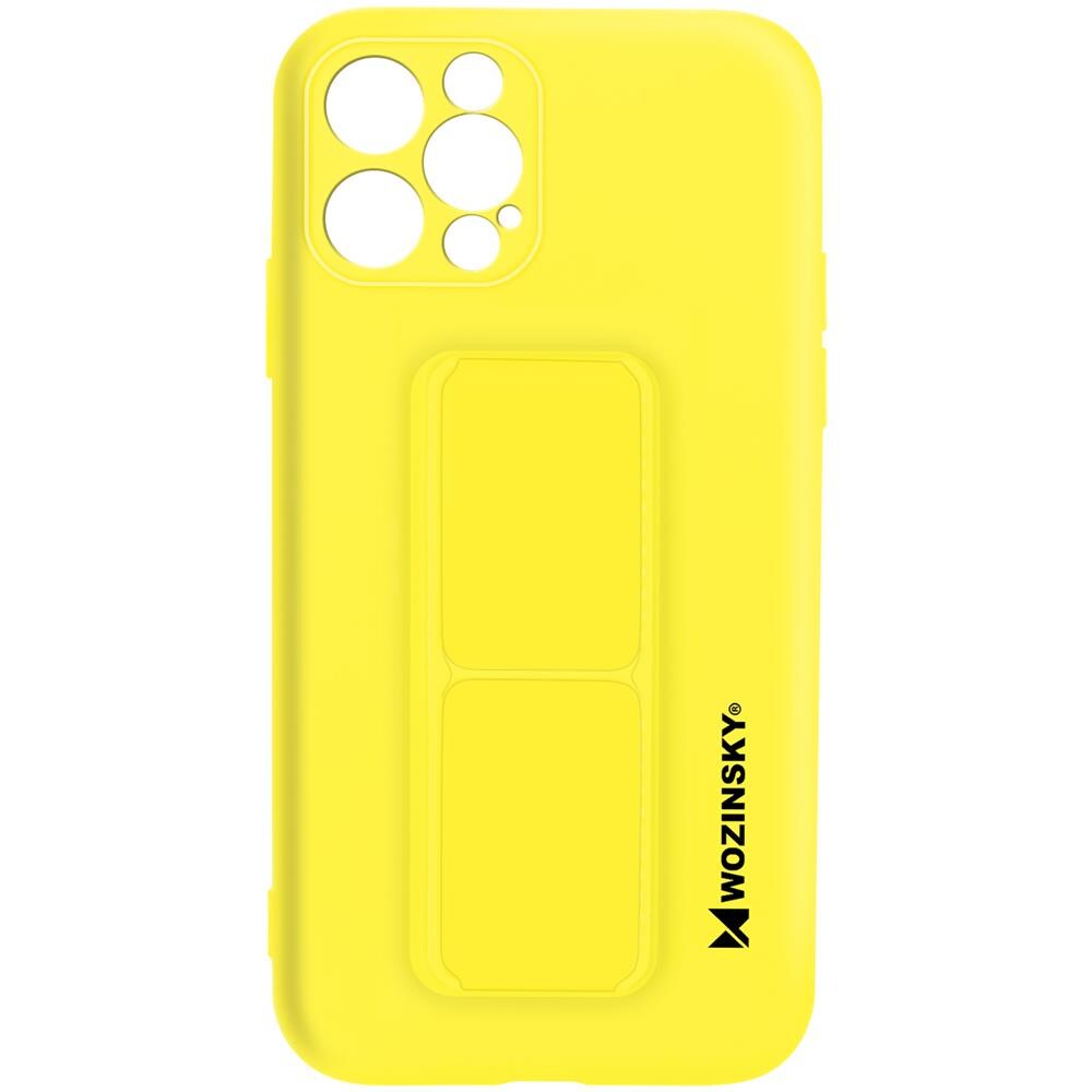 Cover Per Iphone 12 Pro Max Cavalletto Pieghevole Magnetico Gialla - Foto 1