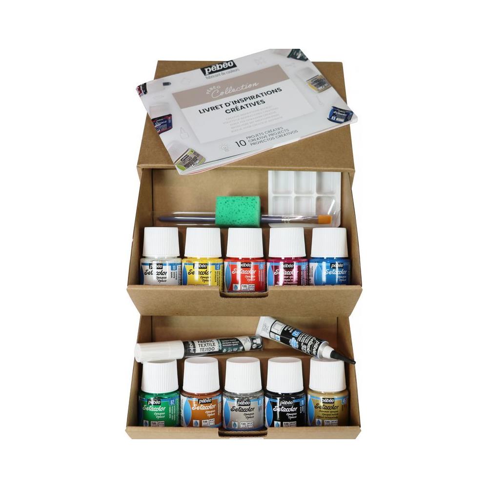 Set Di 10 Dipinti Per Tessuti Chiari E Scuri - 10 X 45 Ml - Foto 1