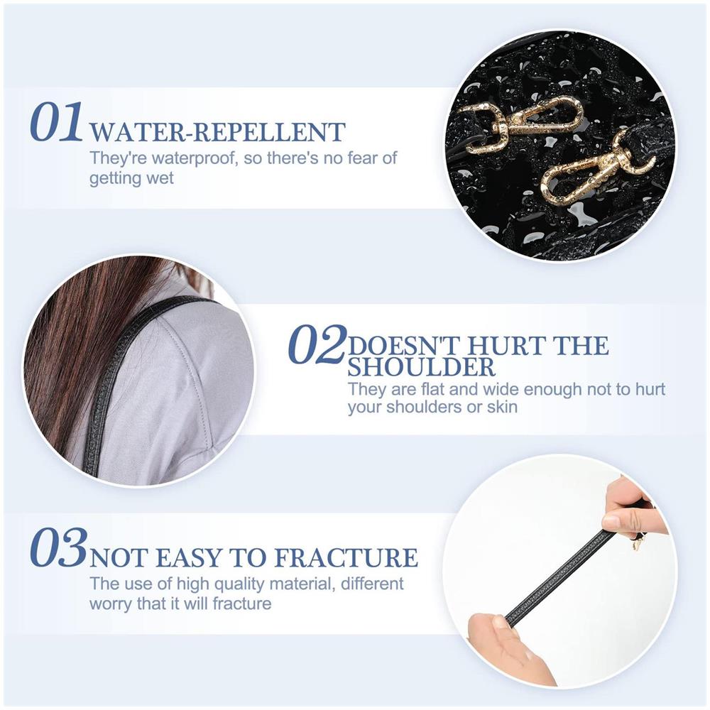 Tracolla Per Borsetta In Pelle Pu Nera - Foto 2