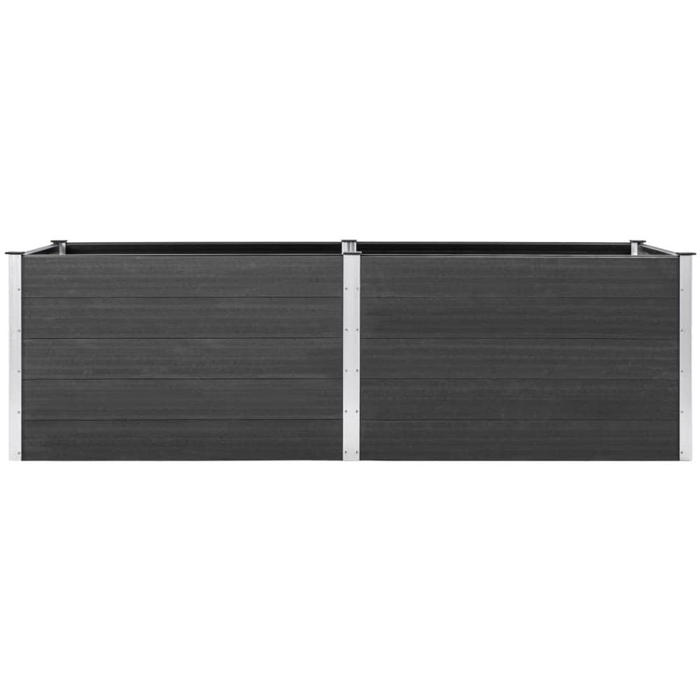 Fioriera Rialzata Da Giardino 200x50x91 Cm In Wpc Grigio - Foto 2