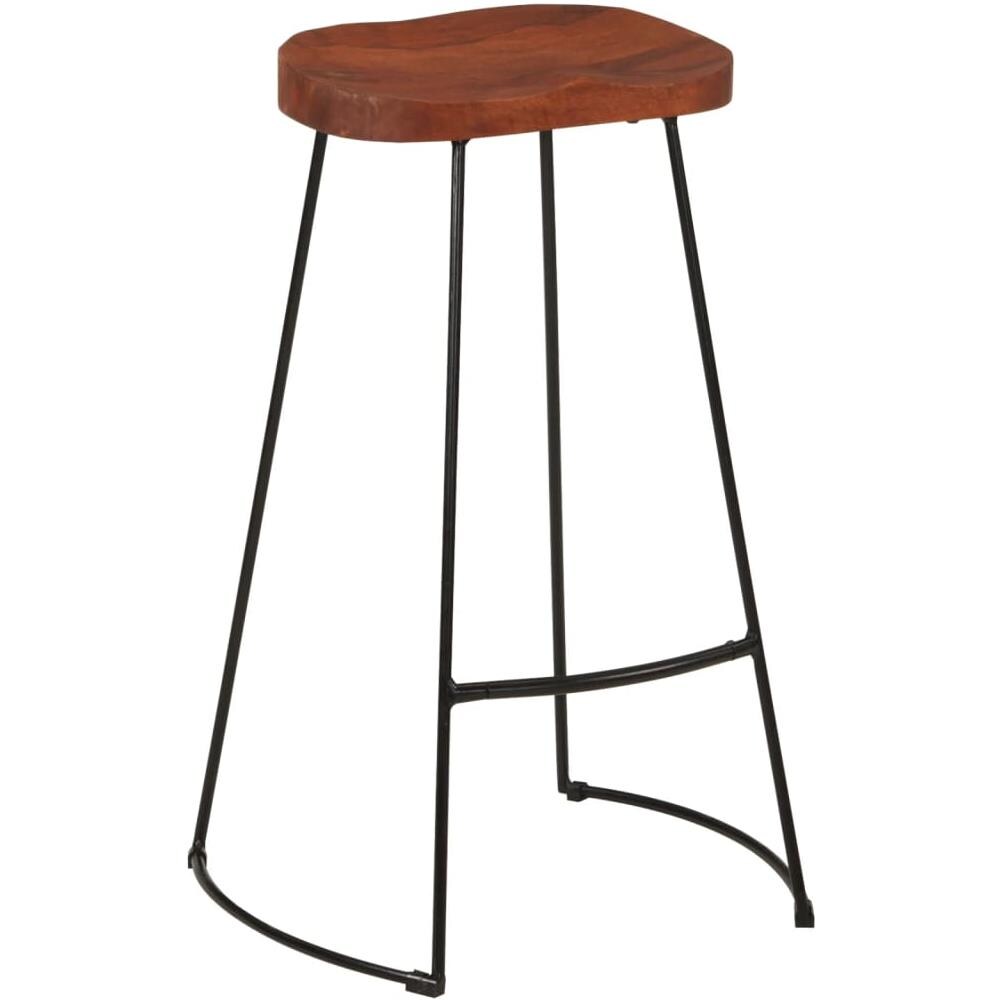 Sgabelli Da Bar Gavin 2 Pz 50x40x78 Cm Legno Massello Di Mango - Foto 2