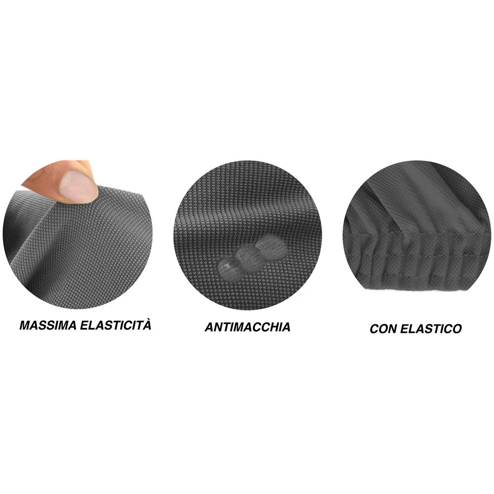Copriseduta Per Divano Elasticizzato Antimacchia Genius In Tinta Unita Coppia 1 Posto Grigio 1012 - Foto 2
