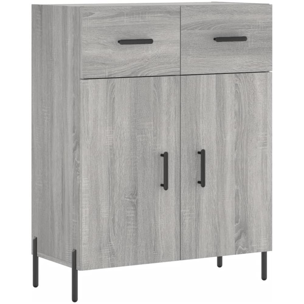 Credenza Grigio Sonoma 69,5x34x90 Cm In Legno Multistrato - Foto 2