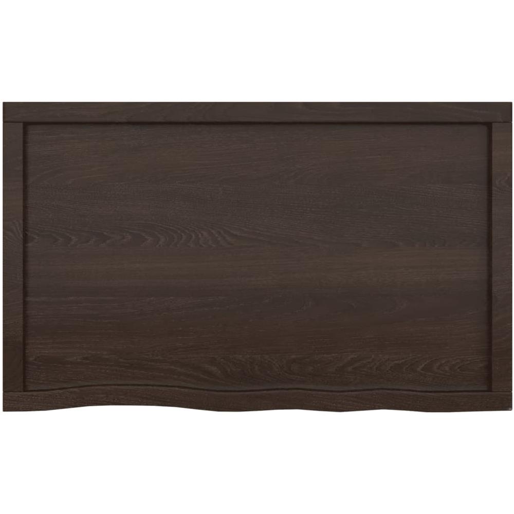 Ripiano Marrone Scuro 100x60x (2-4) cm Massello Rovere Trattato - Foto 6