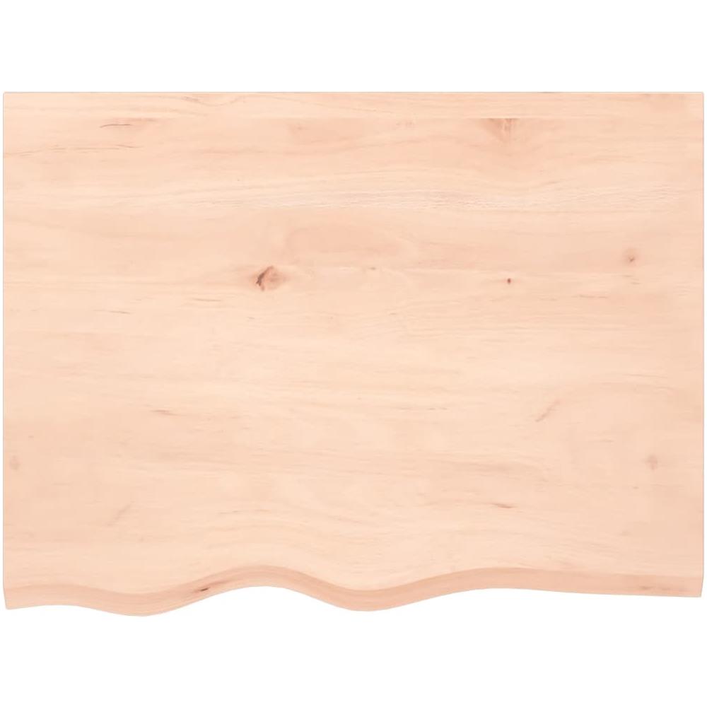 Ripiano a Parete 80x60x (2-4) cm Massello Rovere Non Trattato - Foto 2