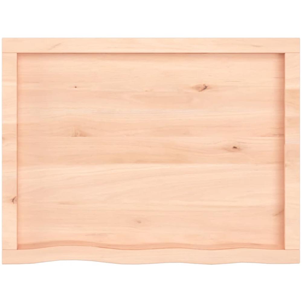 Ripiano a Parete 80x60x (2-4) cm Massello Rovere Non Trattato - Foto 6