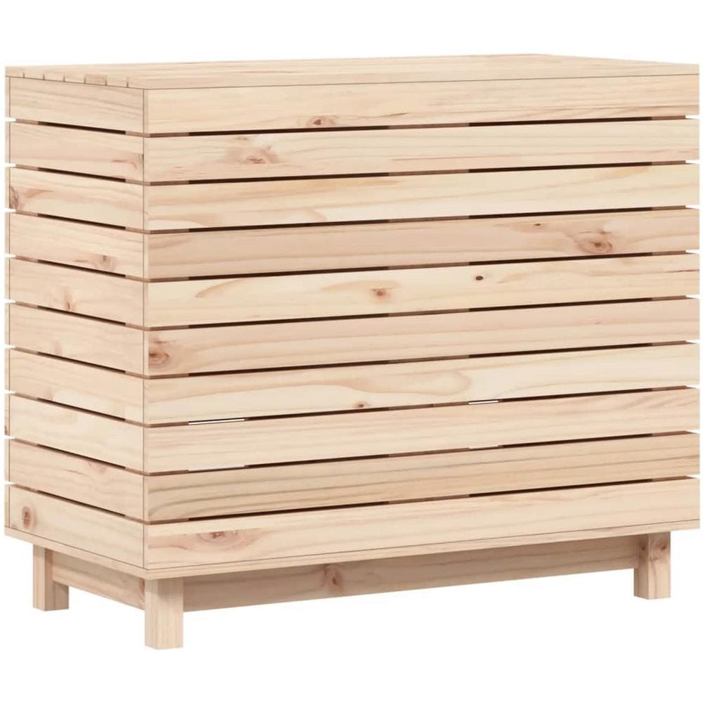 Cesto Per Bucato 88,5x44x76 Cm Legno Massello Pino - Foto 2