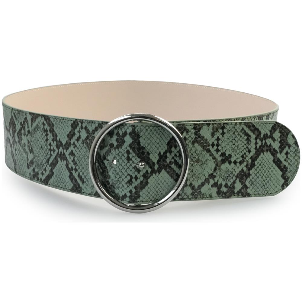 Cintura Doppia Fibbia Stampa Serpente - Foto 2