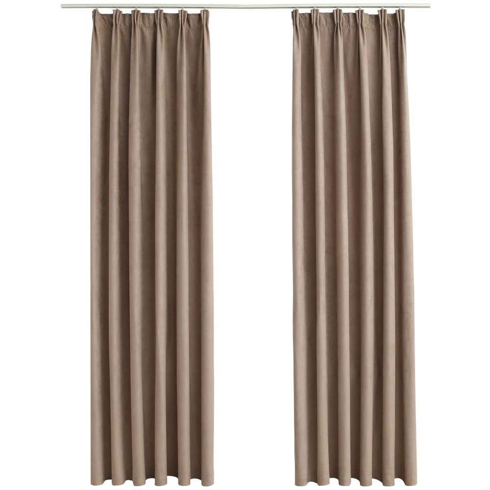 Tende Oscuranti Con Ganci 2 Pz Grigio Talpa 140x225 Cm - Foto 2