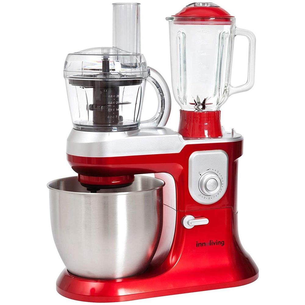 Impastatrice con Frullatore e Tritatutto Potenza 1200 Watt Colore Rosso - Foto 1