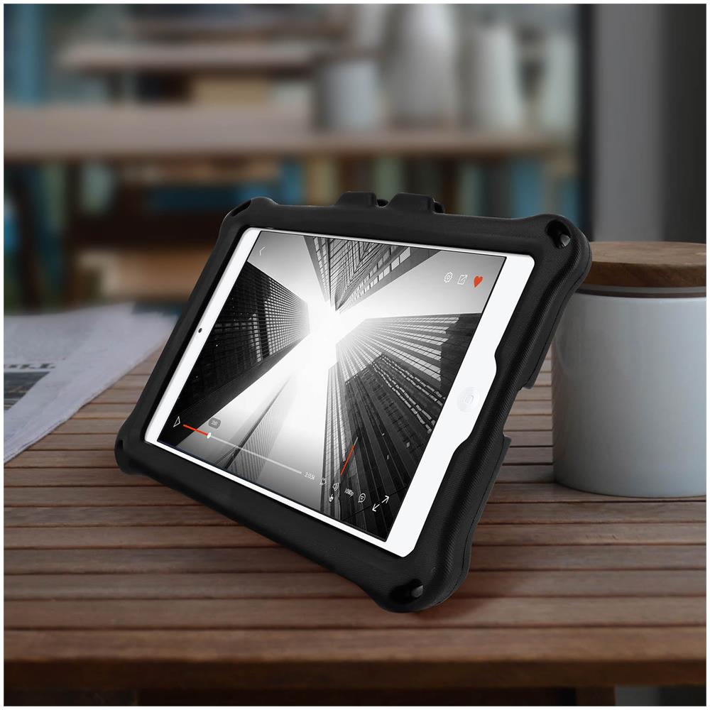 Cover Ipad Mini 1 / 2 / 3 Ibrida Impugnatura Supporto Tracolla Nero - Foto 2