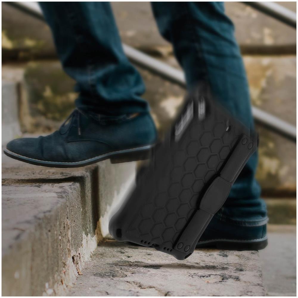 Cover Ipad Mini 1 / 2 / 3 Ibrida Impugnatura Supporto Tracolla Nero - Foto 5