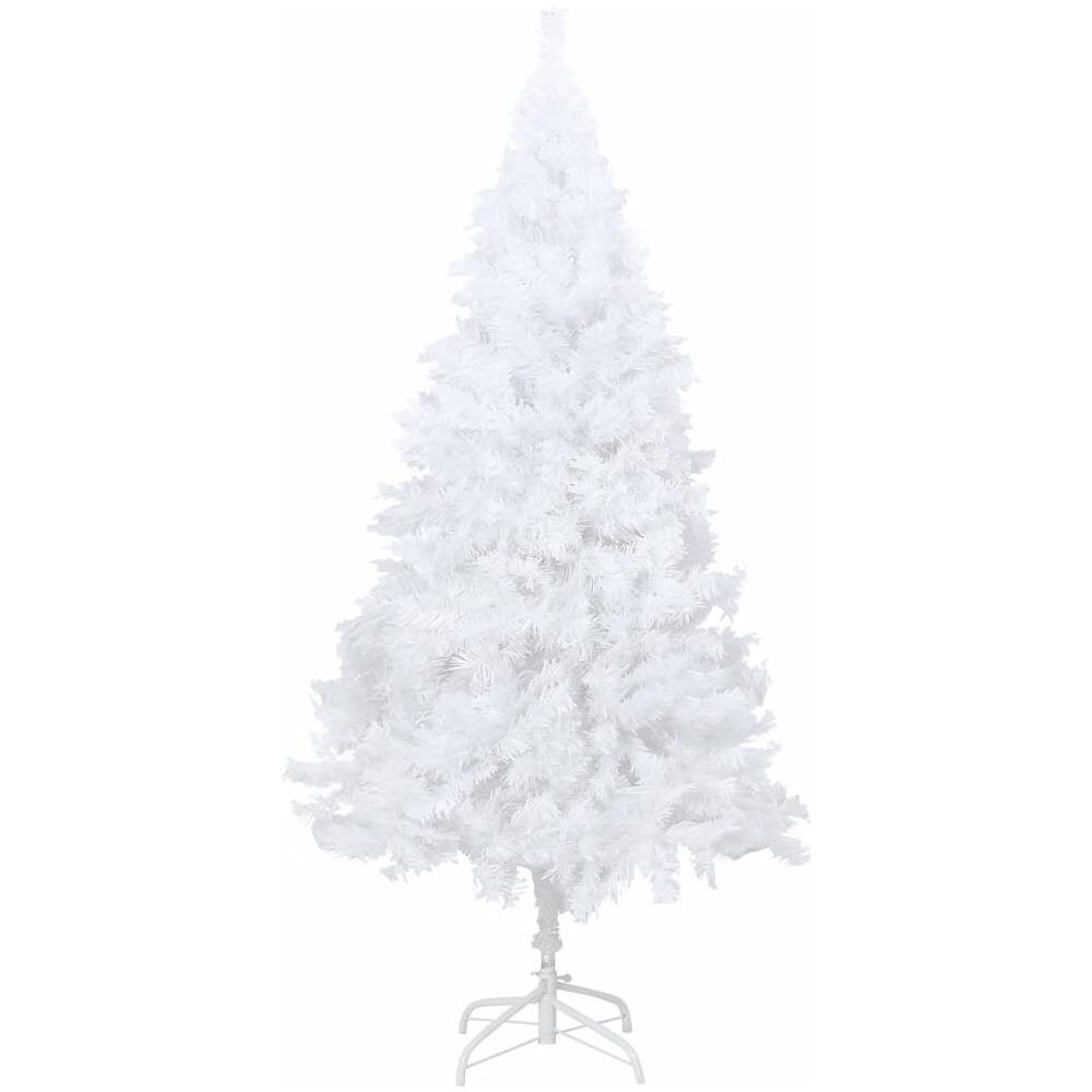 Albero di Natale Artificiale con Rami Spessi Bianco 240 cm PVC - Foto 2