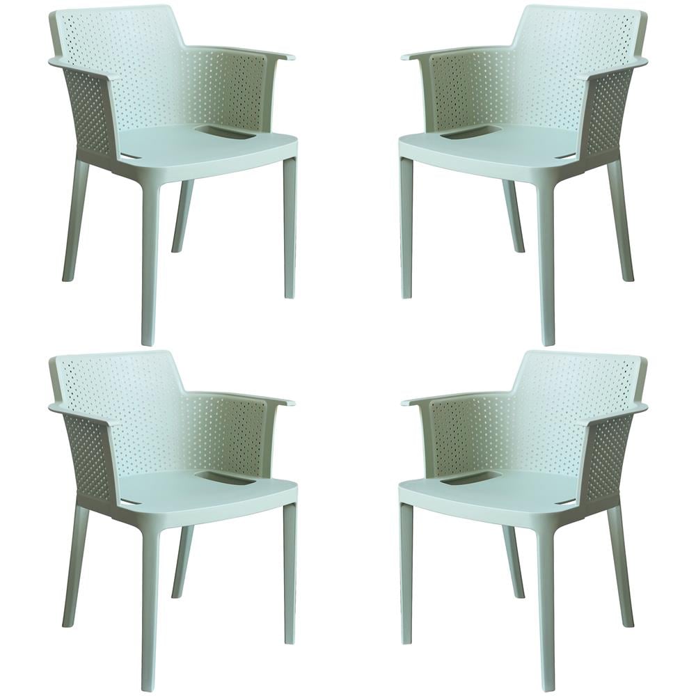 Makka - Poltrona Da Esterno Ed Interno In Plastica Set Da 4 - Foto 1