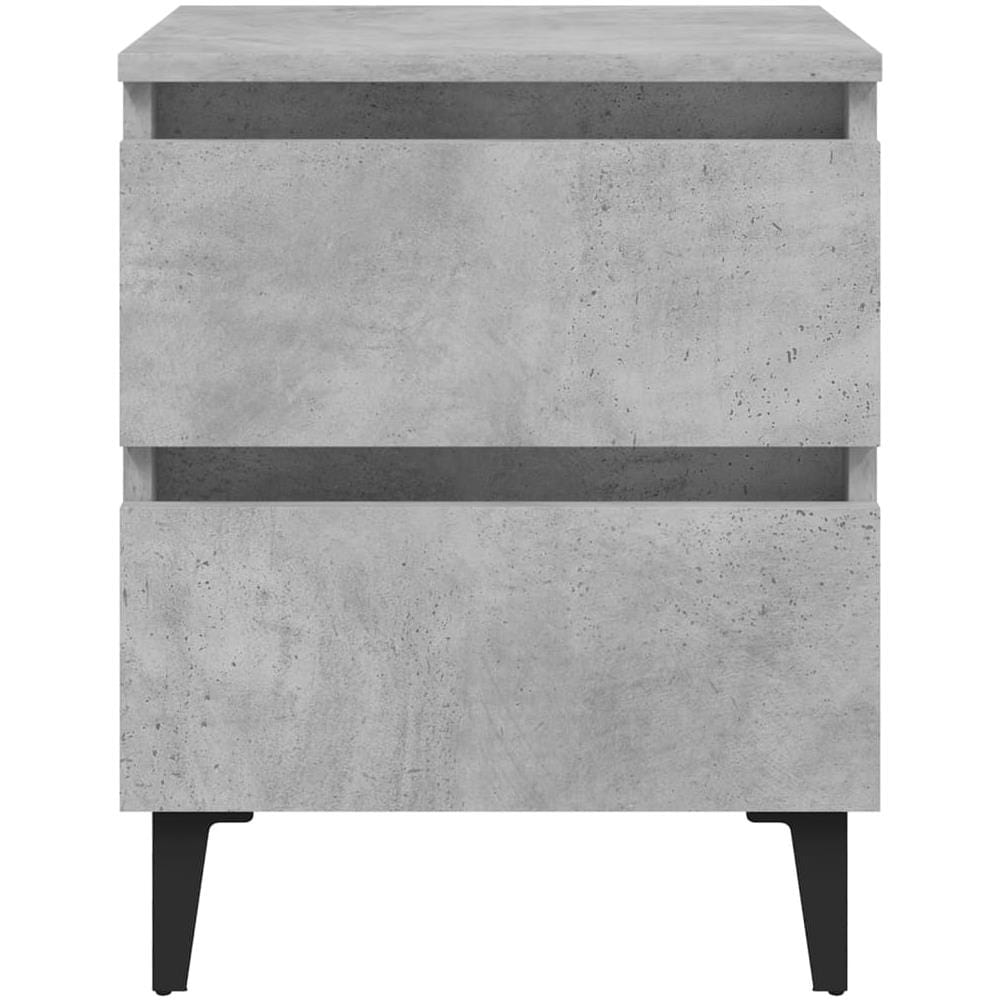 Comodino Grigio Cemento 40x35x50 cm in Legno Multistrato - Foto 9