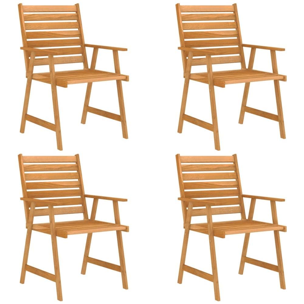 Set da Pranzo da Giardino 5 pz in Legno Massello di Acacia - Foto 3