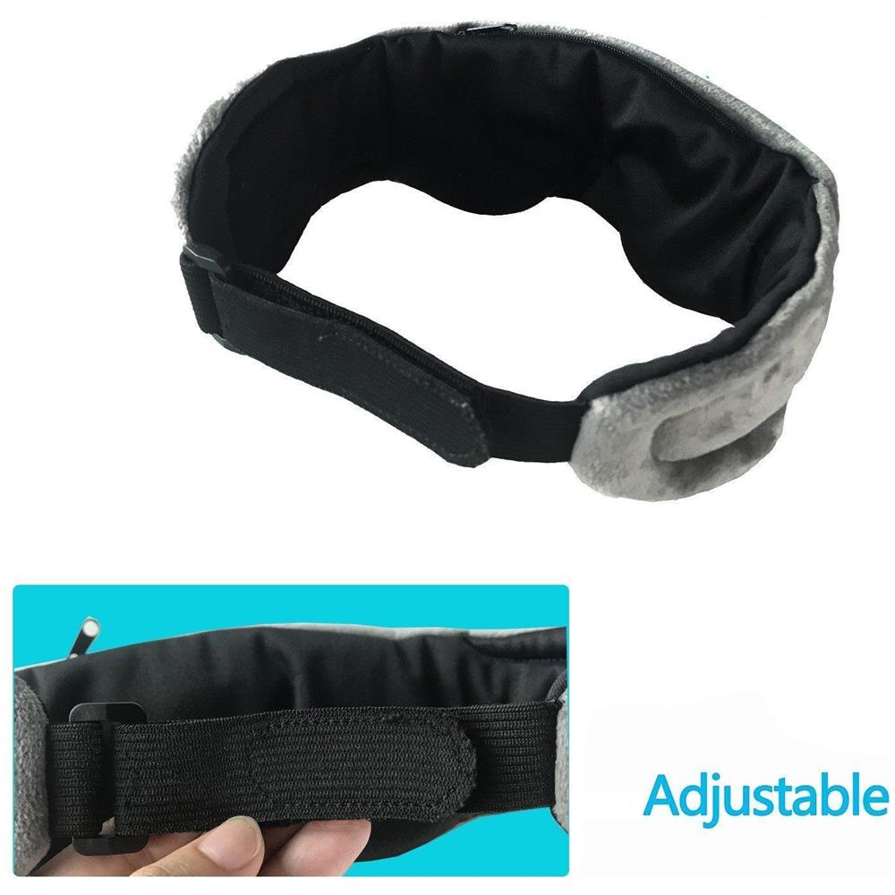 Mascherina Per Dormire Con Cuffie Bluetooth 5.0 Nera Grey - Foto 10