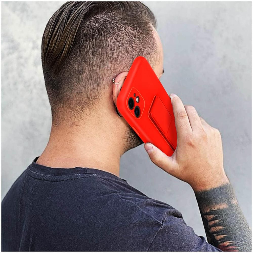 Cover Per Iphone 11 Cavalletto Pieghevole Magnetico Rossa - Foto 2