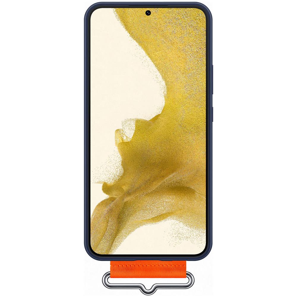 Silicone Cover With Strap Navy Galaxy S22 Plus - Foto 2