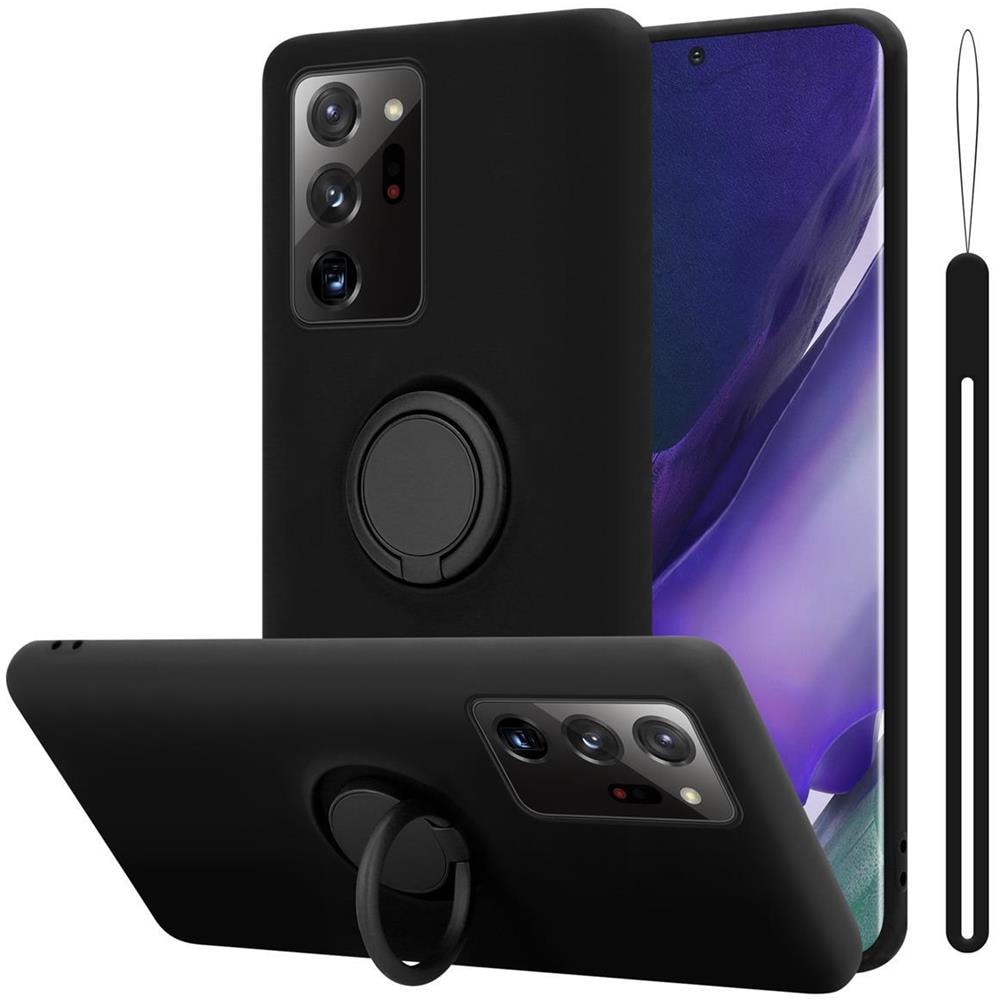 Cadorabo Custodia Compatibile Con Samsung Galaxy Note 20 Ultra In Liquid Nero - Coperchio Protettivo In Silicone Tpu Flessibile Con Anello - Foto 1