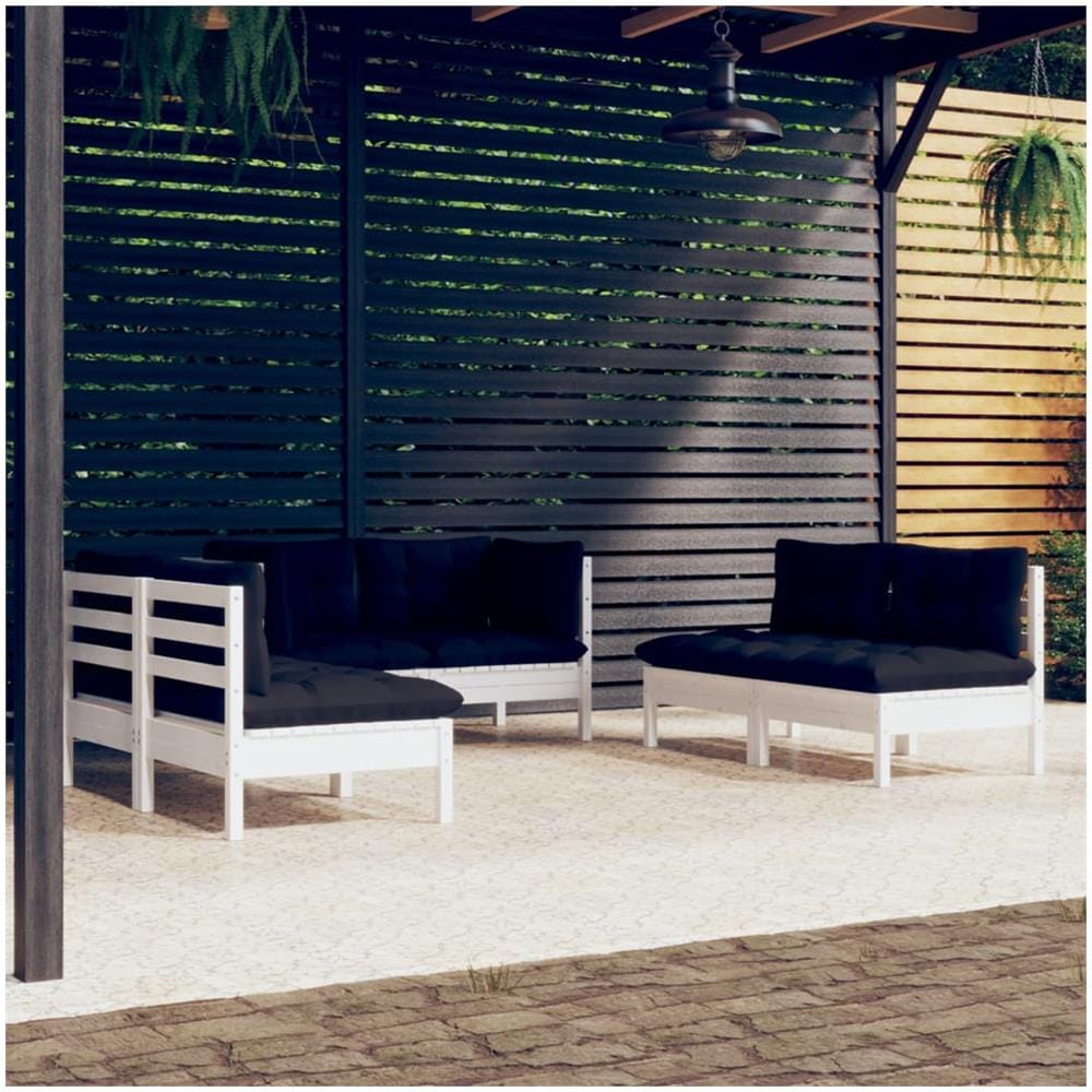 Set Divani Da Giardino 6 Pz Con Cuscini In Massello Di Pino - Foto 1