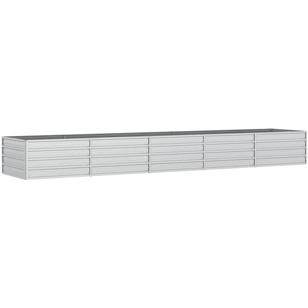 Letto Rialzato Giardino 400x80x45 cm in Acciaio Zincato Argento - Foto 1