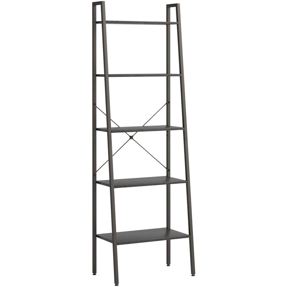 Scaffale Autoportante Con 5 Ripiani Nero 56x35x174 Cm - Foto 2
