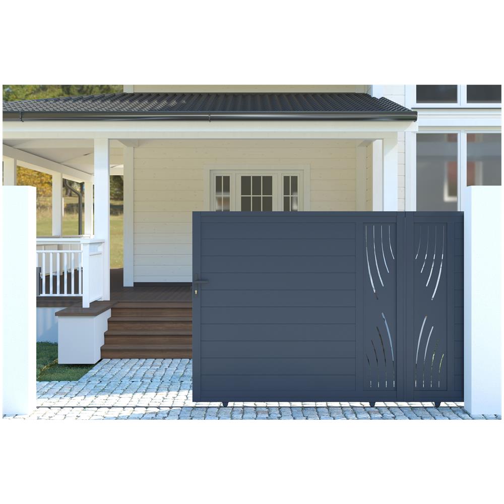 Cancello Scorrevole In Alluminio 3,5m Veeta 350c140 - Foto 2